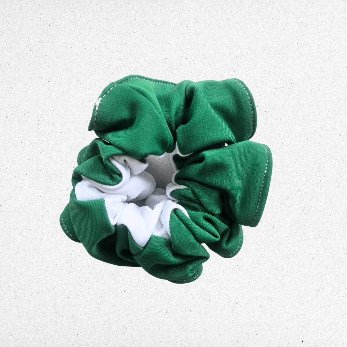 green_and_white_scrunchie