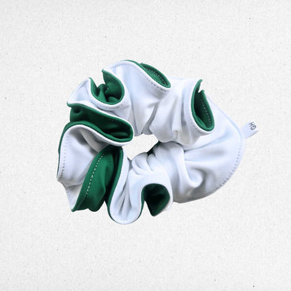 green_and_white_scrunchie